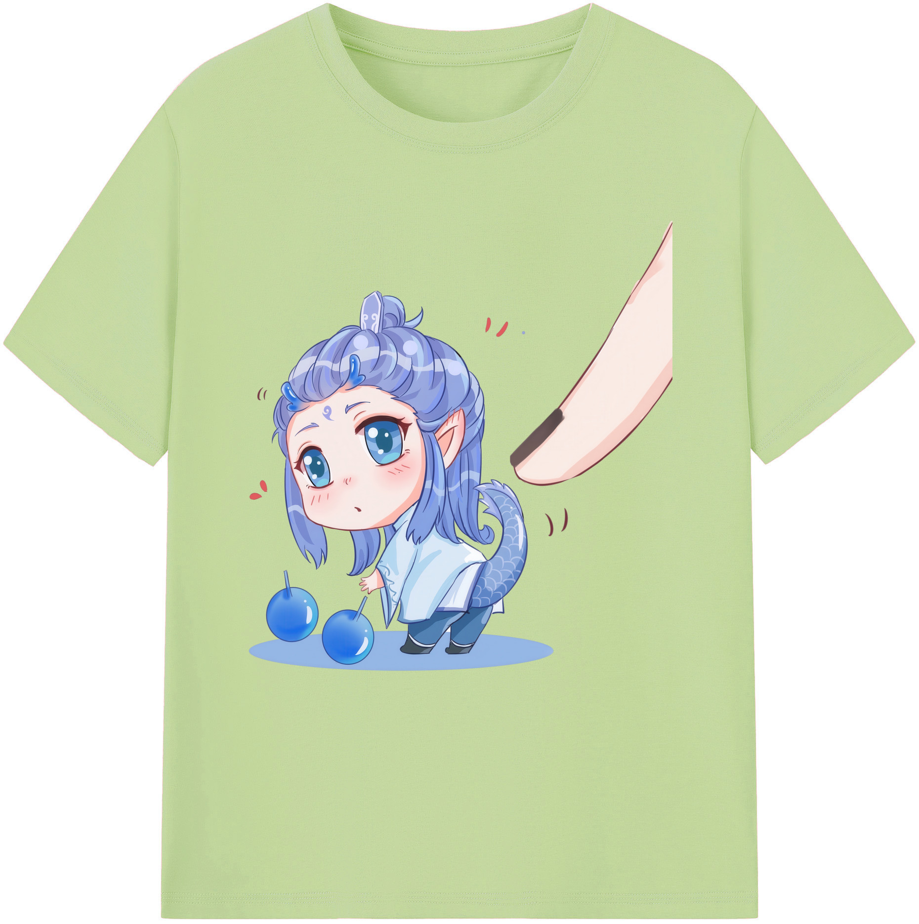 （画像用） Ne Zha 2 ナタ 魔童の大暴れ 綿100％半袖Tシャツ（フロントプリント）